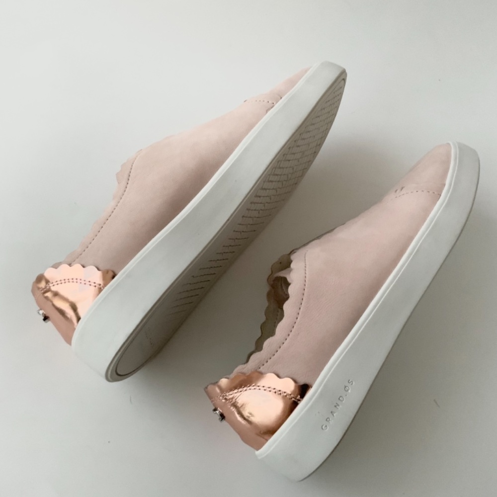 Cole Haan Grand Crosscourt Street Scallop Peach Blush Nubuck/Rose Gold Sneakers - Picture 8 of 8